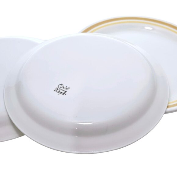 Corelle Almond Appetizer Salad Plates 8" set-4 Corning tan gold retro dishes - Picture 3 of 11